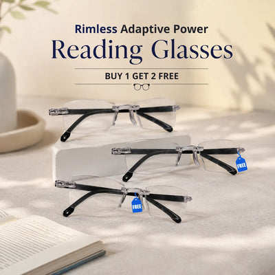 Rimless Adaptive Power Reading Glasses Buy 1 Get 2 Free