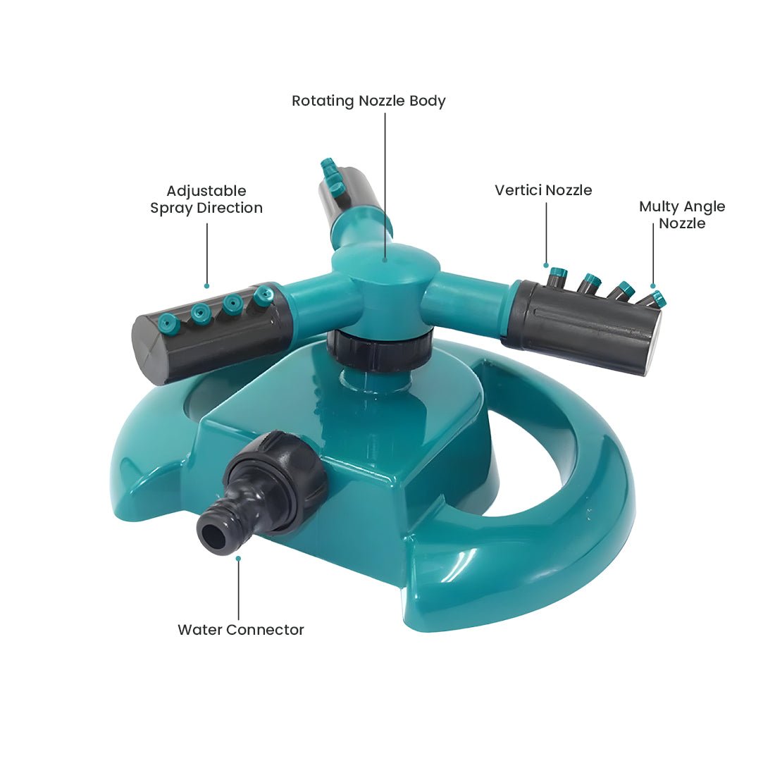 360° Rotating Garden Sprinkler – Automatic Lawn & Plant Watering System for Even Coverage - Dreamzhub