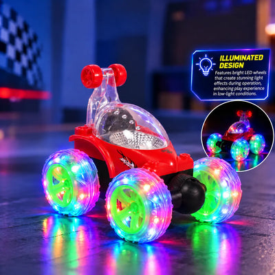 360° Rotating RC Stunt Car with LED Wheels