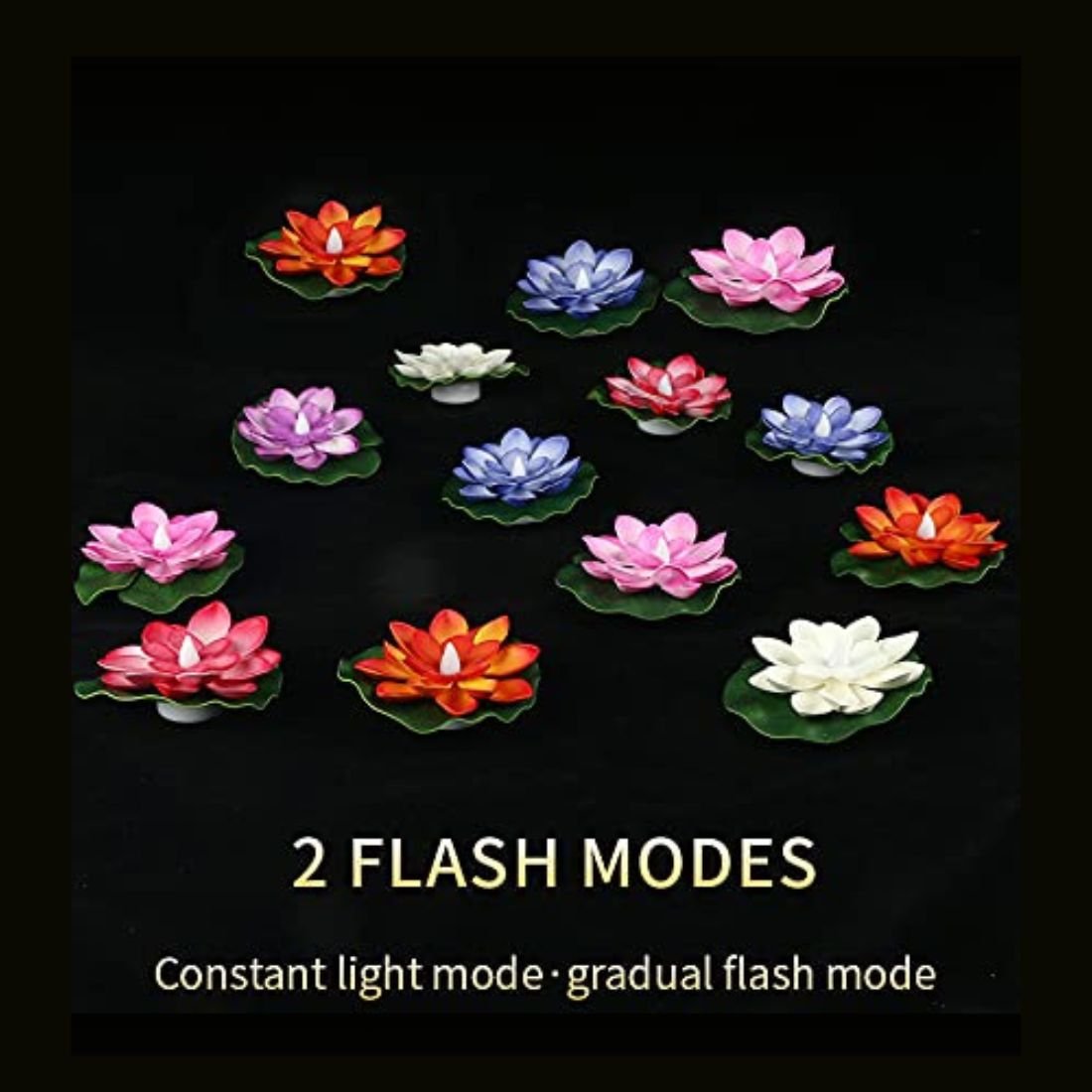 6 Pcs Lotus Flower Shape Floating Sensor LED Light - Dreamzhub