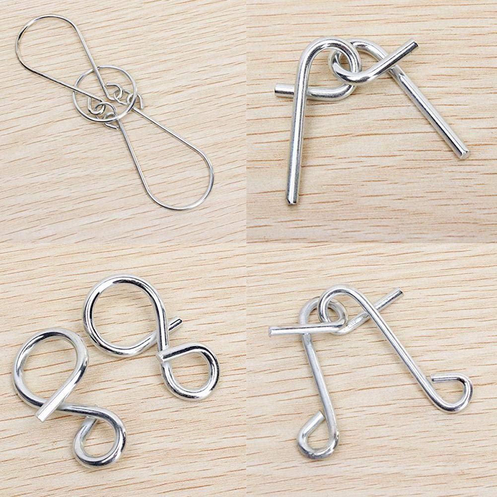 6 - Piece Metal Puzzle Set – Brain Teasers for Endless Fun & Mental Challenge - Dreamzhub