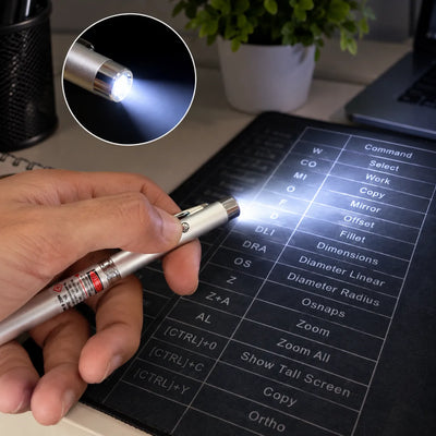 5-in-1 Multi-Function Antenna Pen with LED Light