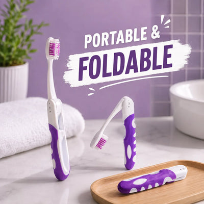 Pack of 3 Foldable Travel Toothbrushes