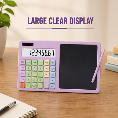 Digital Calculator with Reusable Writing Pad