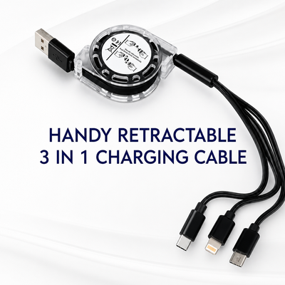 3-in-1 Retractable Multi-Device Charging Cable