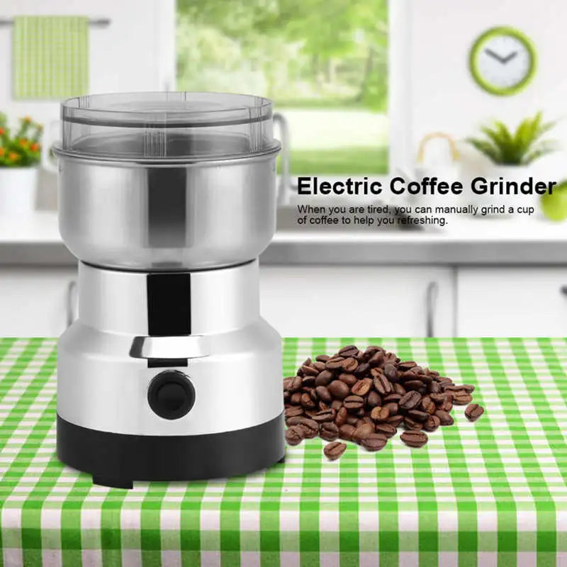 Mini Electric Coffee Grinder Kitchen Cereals Nuts Beans Spices Grains  Grinder Machine Multifunctional Home Coffee Grinder