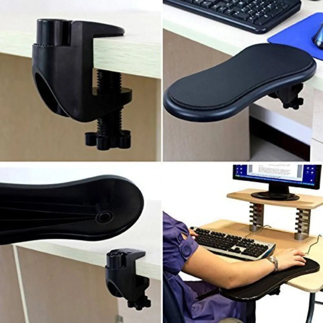 Adjustable Ergonomic Computer Arm Wrist Rest – Attachable Desk Support for Pain - Free Typing & Gaming - Dreamzhub