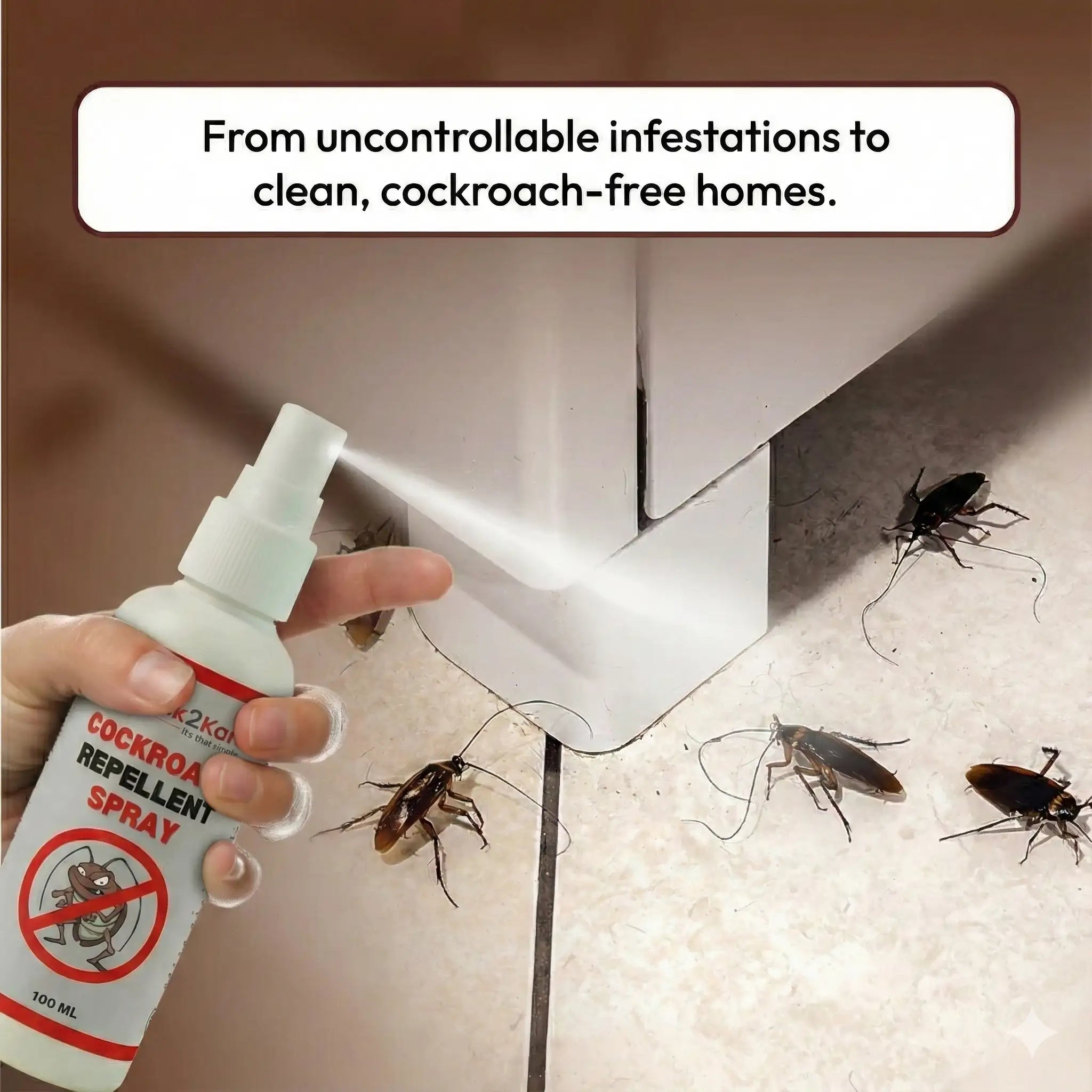 Cockroach Repellent Spray | Non - Toxic Herbal Formula | Fast Home Pest Control - Dreamzhub