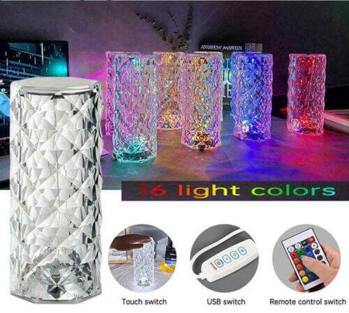 Crystal Table Rose Lamp - Dreamzhub