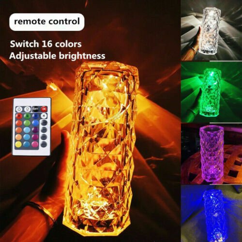 Crystal Table Rose Lamp - Dreamzhub