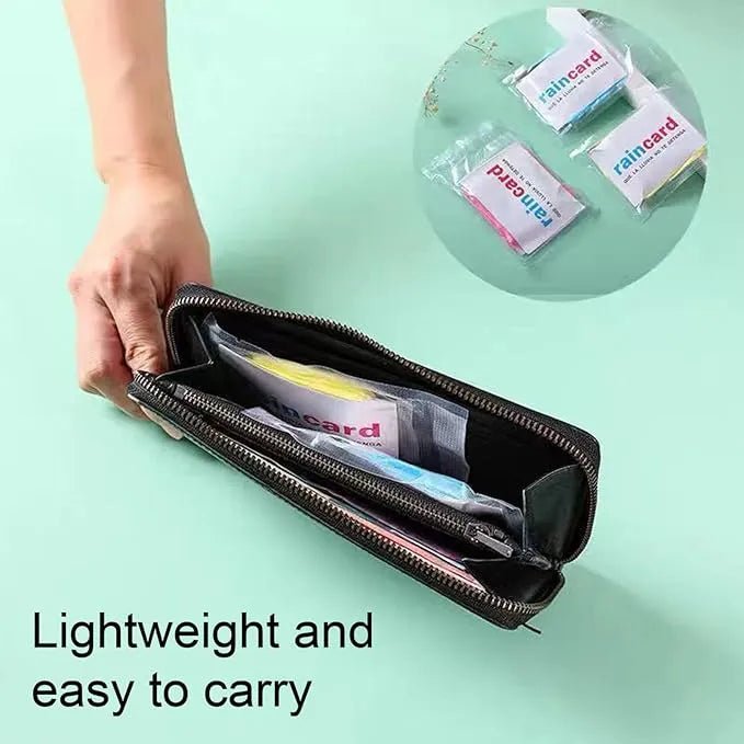 Disposable Pocket Rain Cards – Compact Emergency Raincoats for Travel, Commute & Outdoors (Unisex, One - Size) - Dreamzhub
