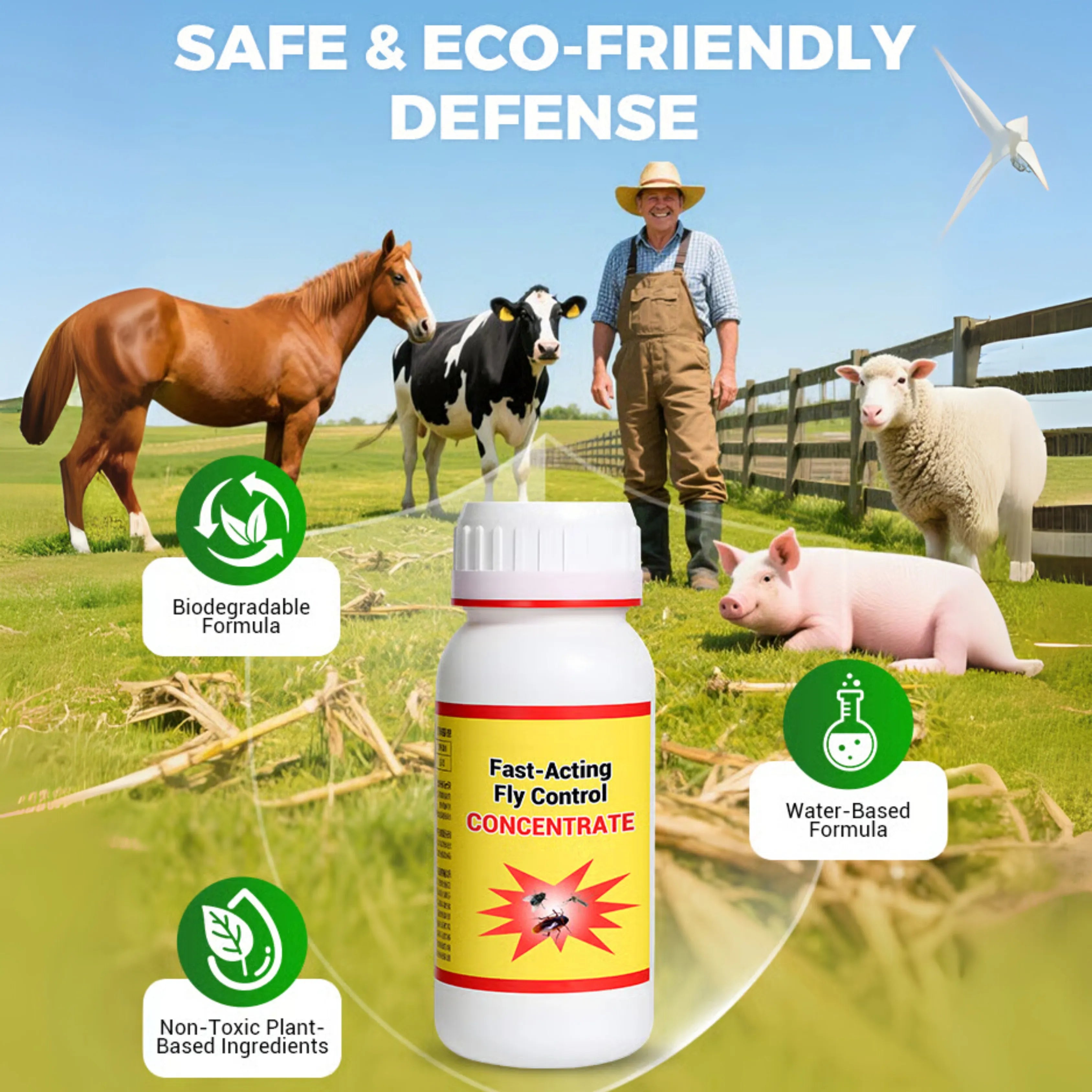 Fast - Acting Fly Control Concentrate – Powerful Insect Killer for Indoor & Outdoor Use - Dreamzhub