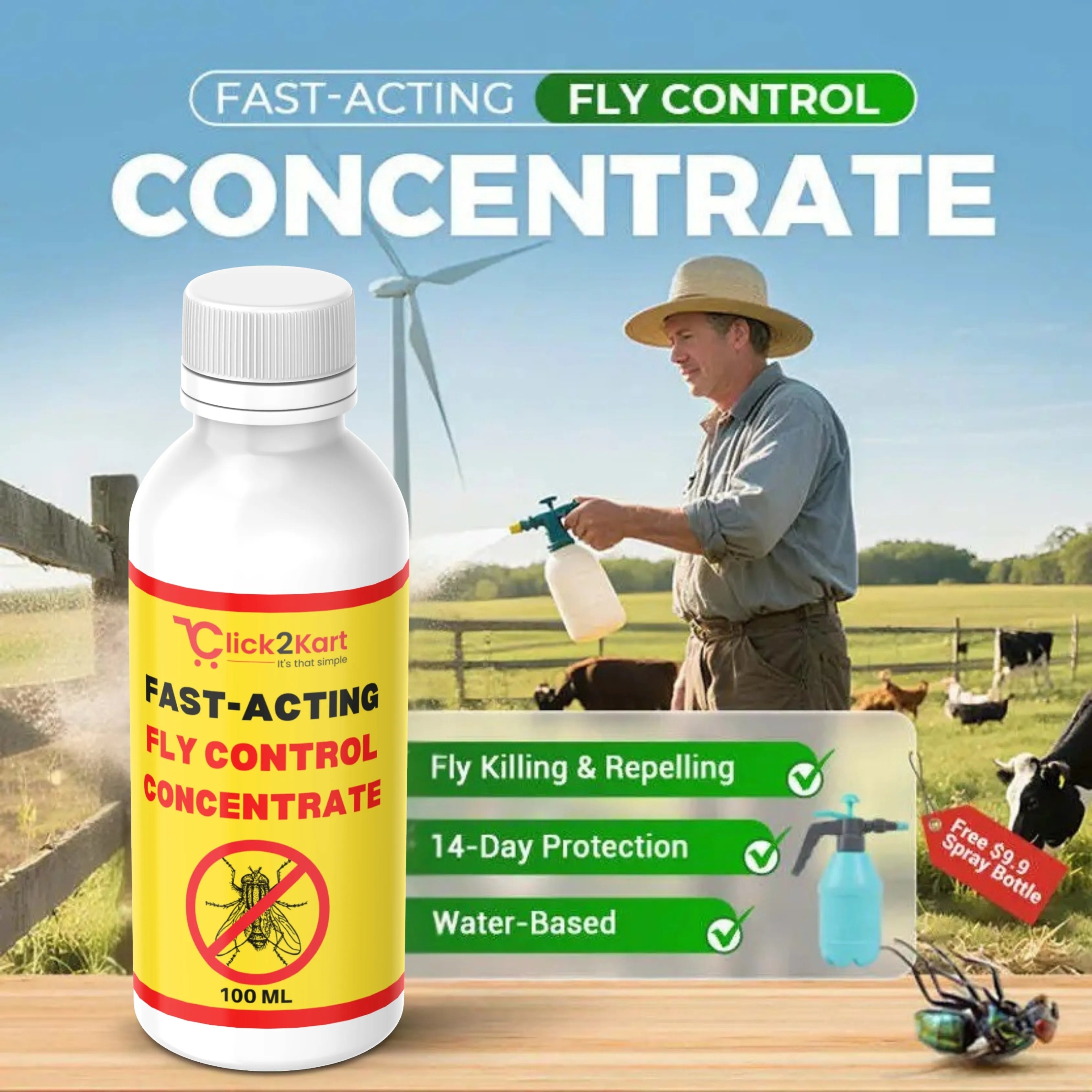 Fast - Acting Fly Control Concentrate – Powerful Insect Killer for Indoor & Outdoor Use - Dreamzhub