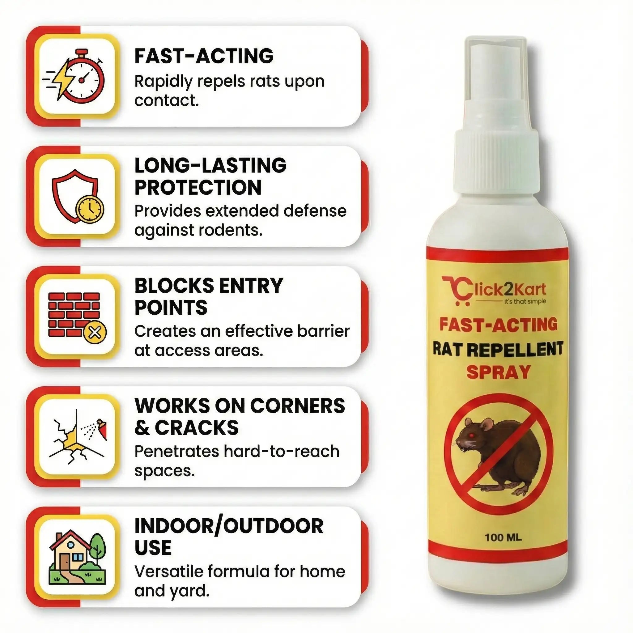 Fast - Acting Rat Repellent Spray | Herbal Rodent Control | Safe & Easy Home Protection - Dreamzhub