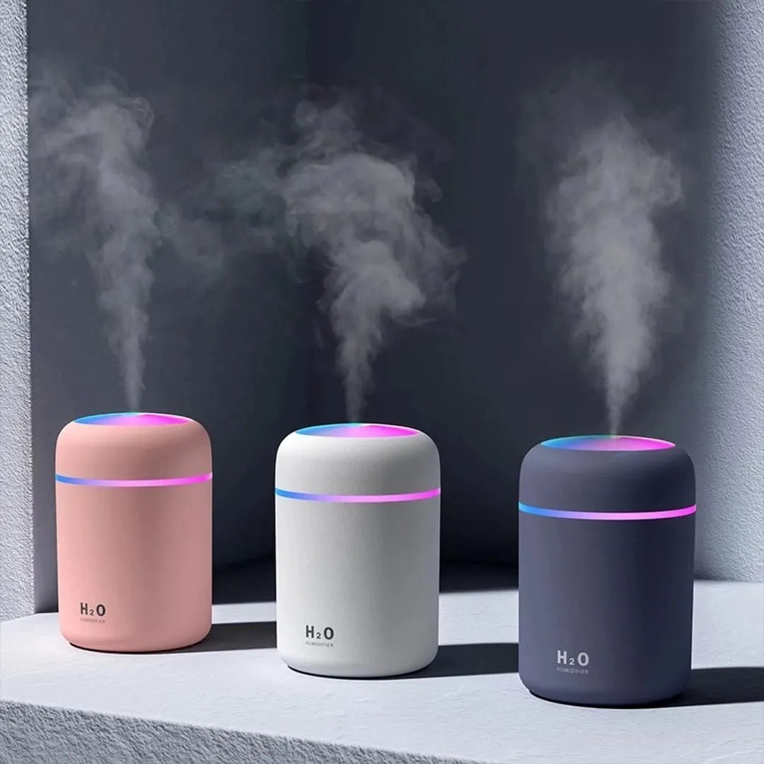 H2O Mini Air Humidifier – USB Portable Cool Mist Diffuser with LED Night Light - Dreamzhub