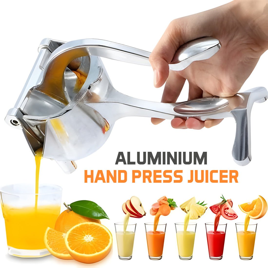 Hand Press Juicer Aluminum – Effortless Juicing, Maximum Freshness - Dreamzhub