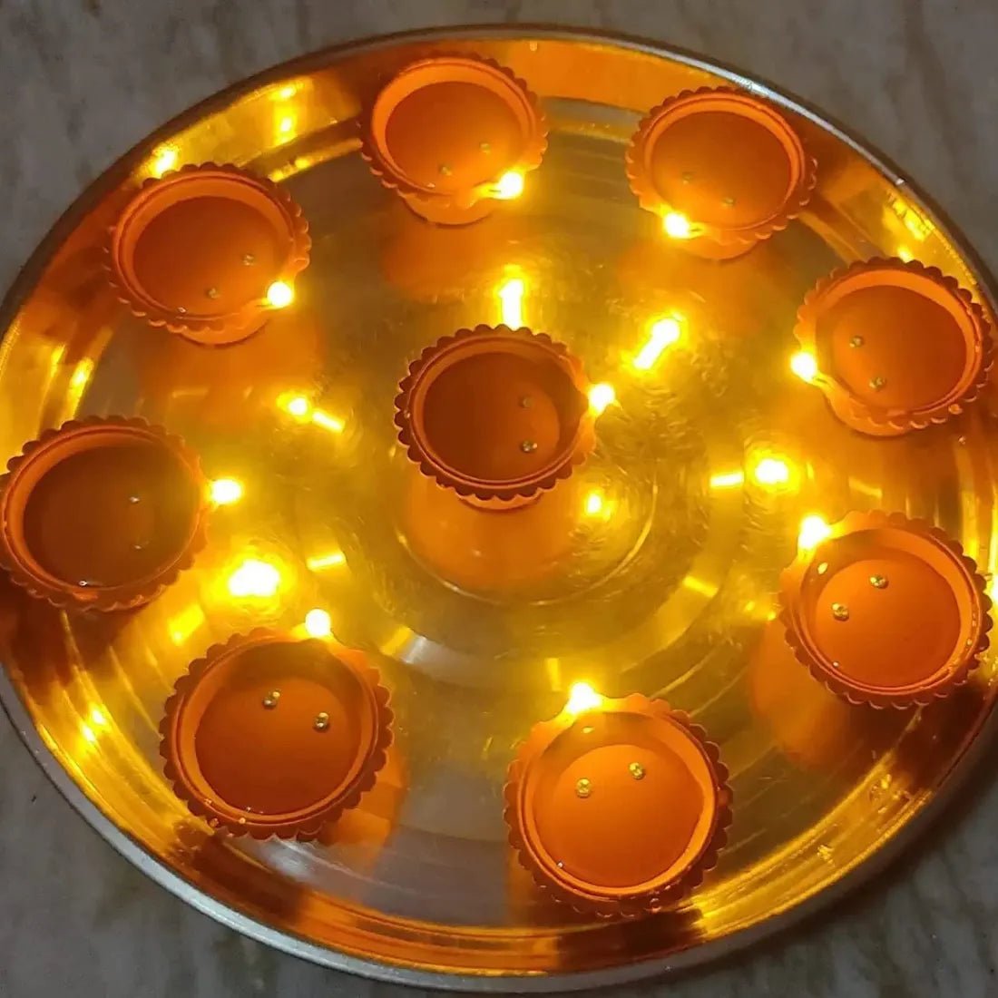 LED Water Sensor Diyas – Plastic Floating Diyas with Ambient Lights - Dreamzhub