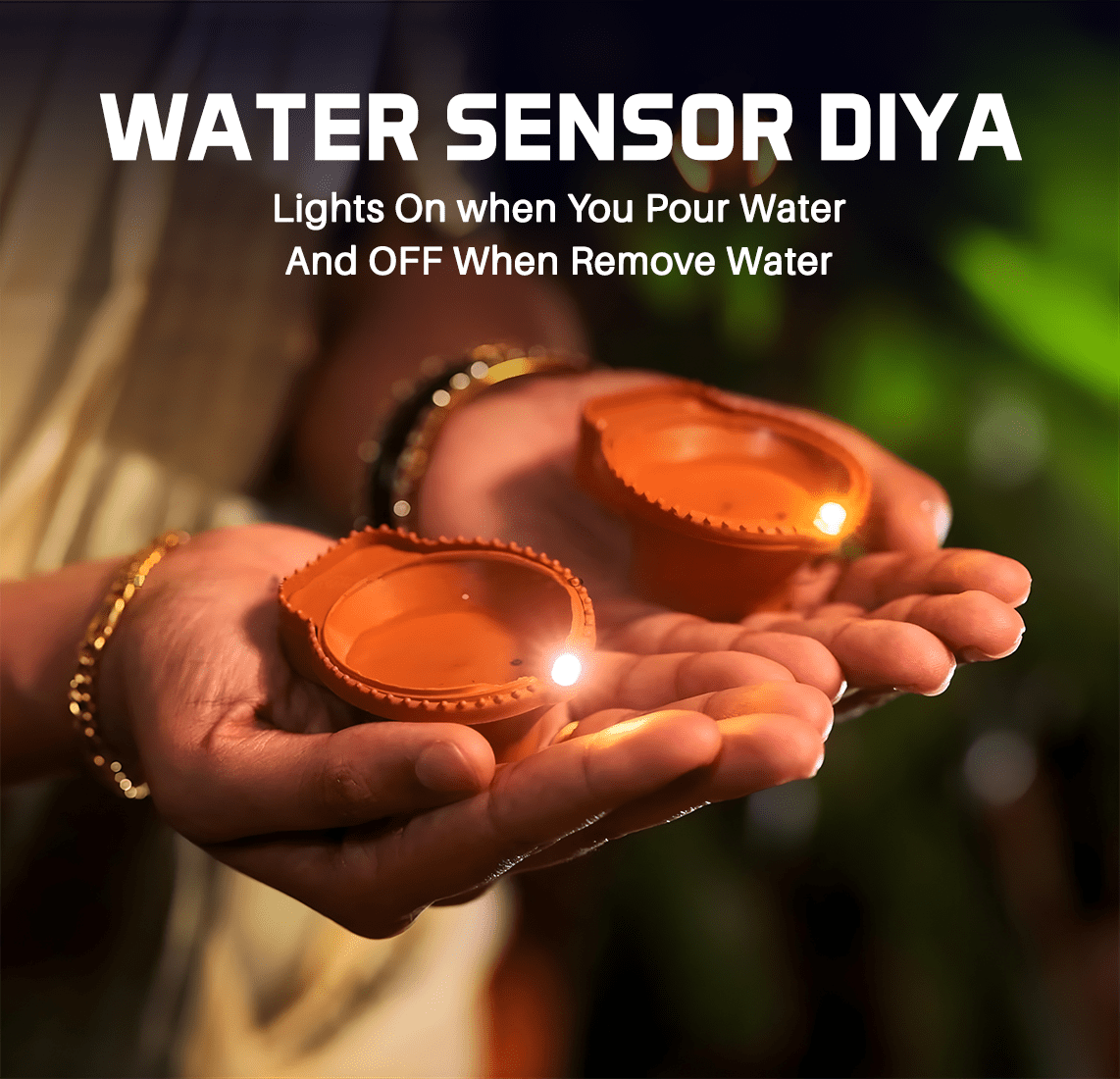 LED Water Sensor Diyas – Plastic Floating Diyas with Ambient Lights - Dreamzhub