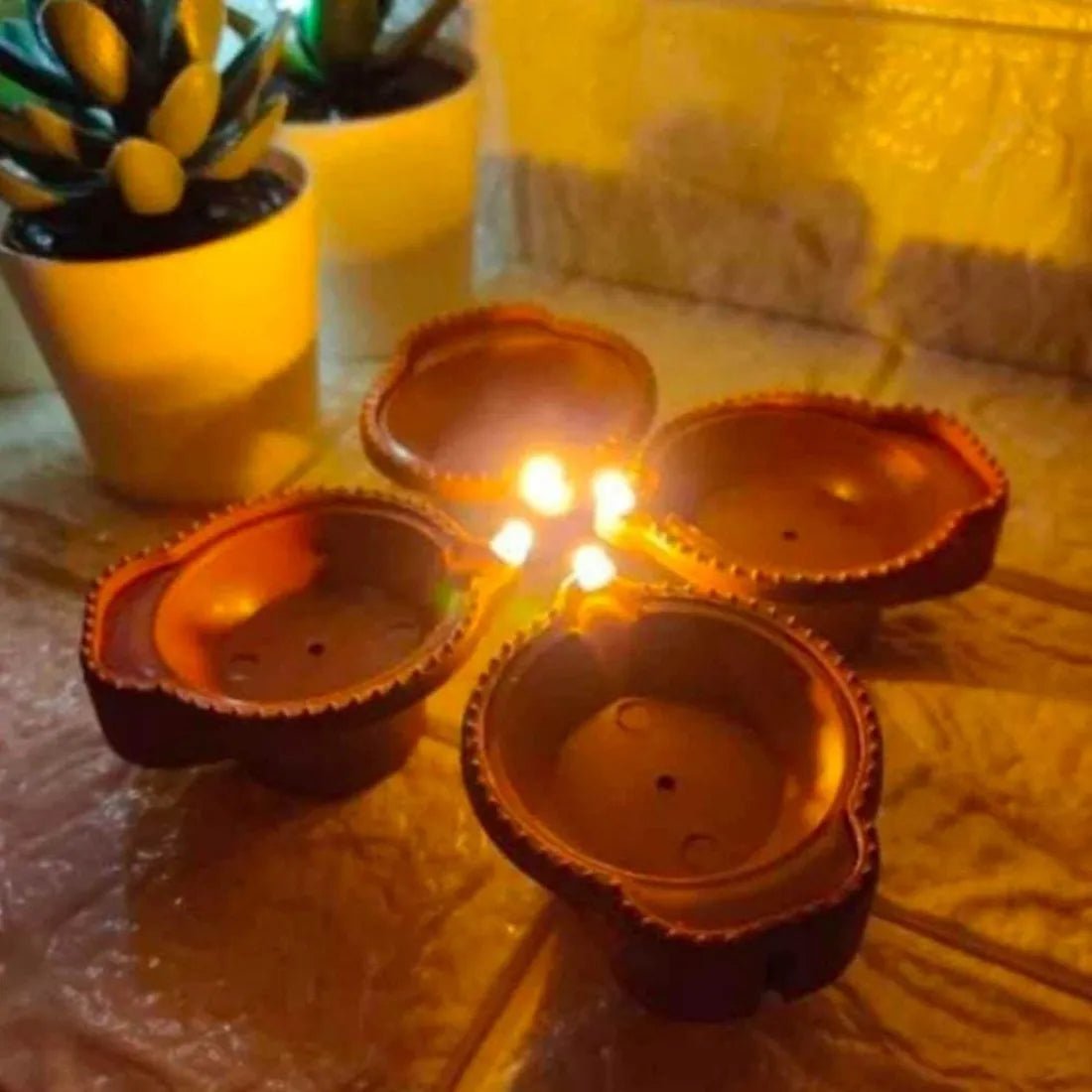 LED Water Sensor Diyas – Plastic Floating Diyas with Ambient Lights - Dreamzhub