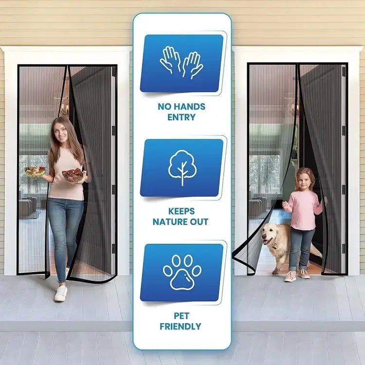 Magnetic Screen Door - Mosquito Curtain for All Door Types & Sizes - Dreamzhub