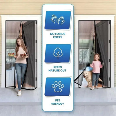 Magnetic Screen Door - Mosquito Curtain for All Door Types & Sizes - Dreamzhub