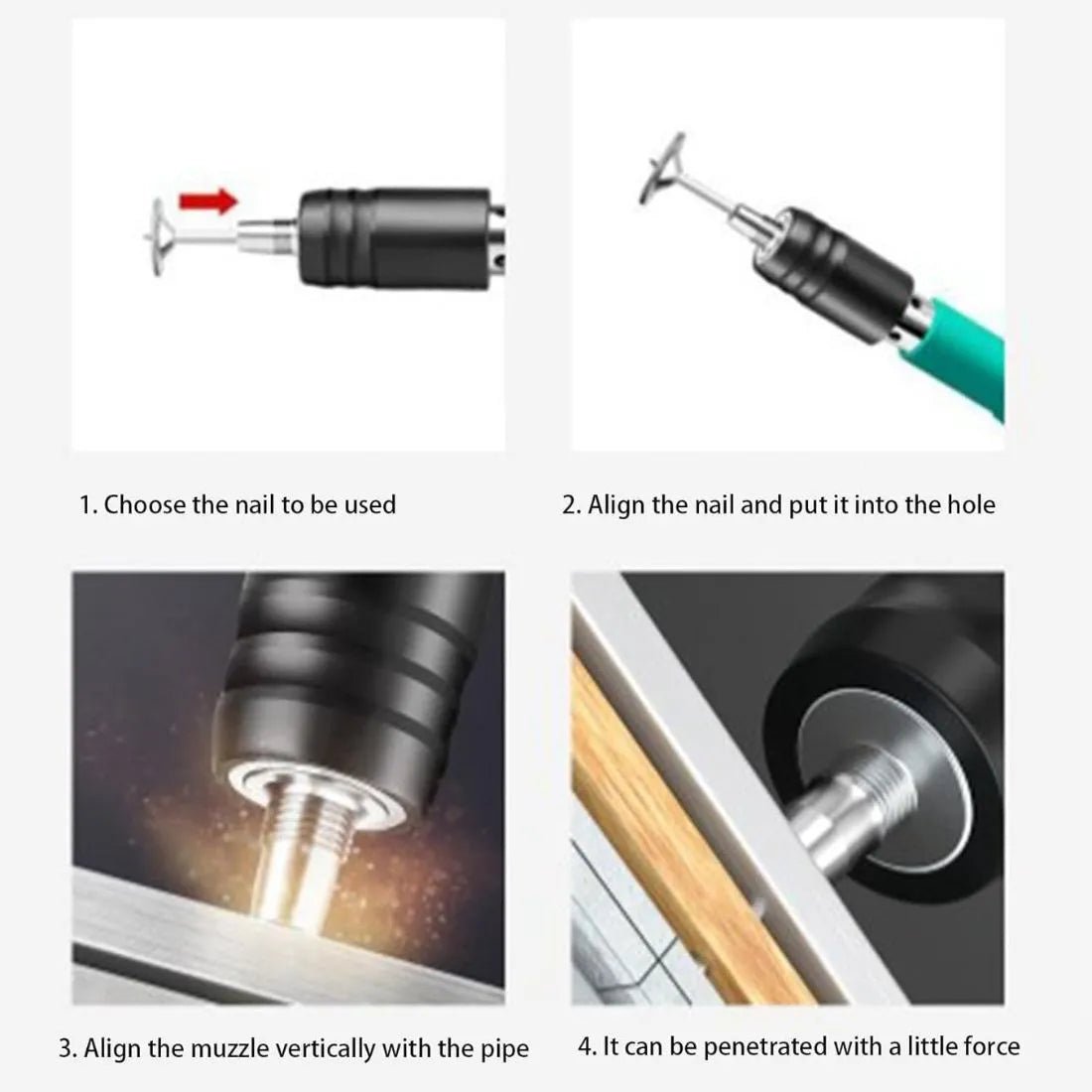 Manual Steel Nail Gun Tool for Wood & Wall Fixing - Portable Mini Nail Shooting Machine - Dreamzhub