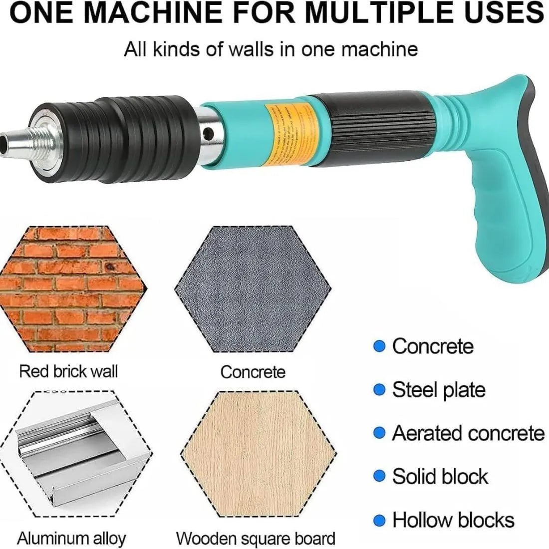 Manual Steel Nail Gun Tool for Wood & Wall Fixing - Portable Mini Nail Shooting Machine - Dreamzhub