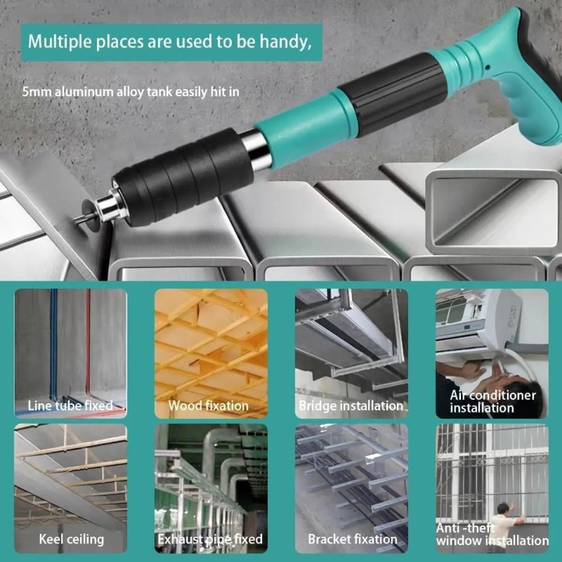 Manual Steel Nail Gun Tool for Wood & Wall Fixing - Portable Mini Nail Shooting Machine - Dreamzhub