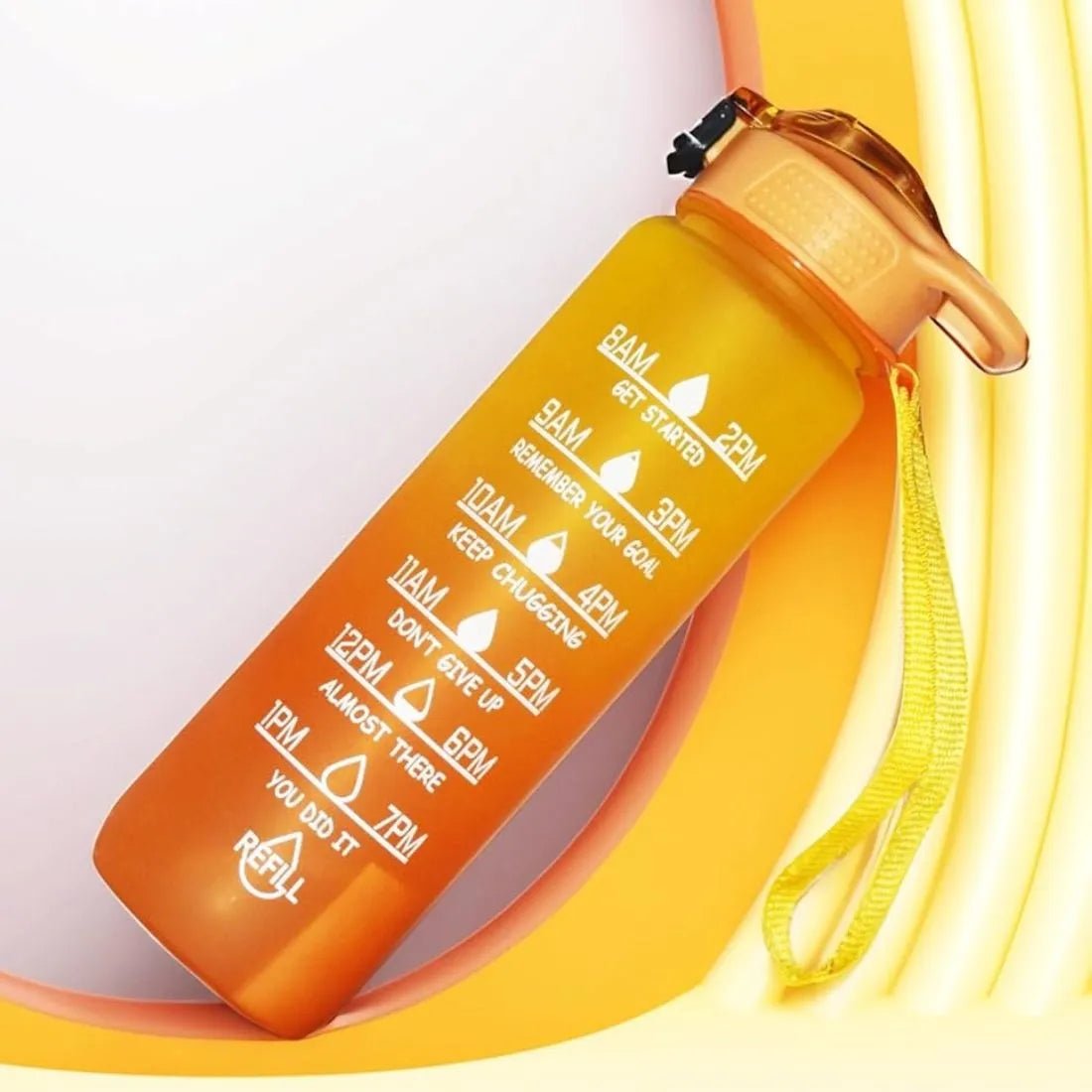 Motivational Water Bottle with Time Markers – Stay Hydrated, Stay Inspired - Dreamzhub