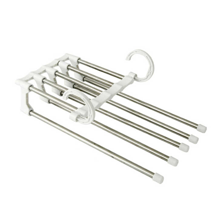 Non - Slip 5 - Layered Pants Rack Hanger – Multi - Functional Space - Saving Closet Organizer for Pants, Trousers, Scarves & More - Dreamzhub