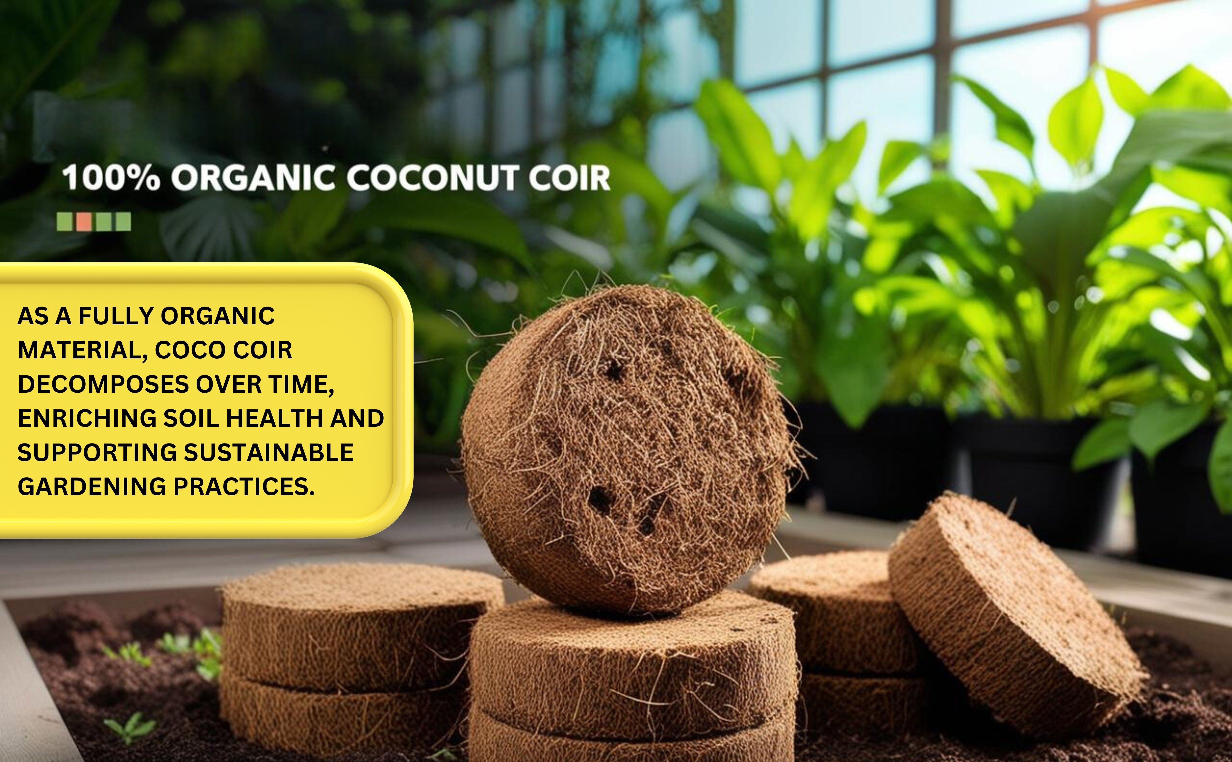 Organic Coconut Coir for Plants – Natural, Eco - Friendly Growing Medium for Healthy Plant Growth - Dreamzhub