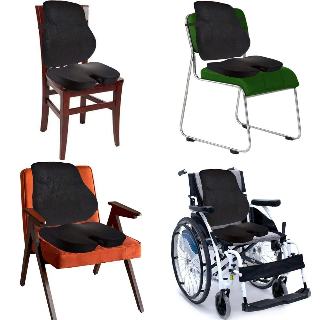 Orthopedic Memory Foam Seat Cushion – Large | Superior Comfort & Support for Back Pain Relief - Dreamzhub