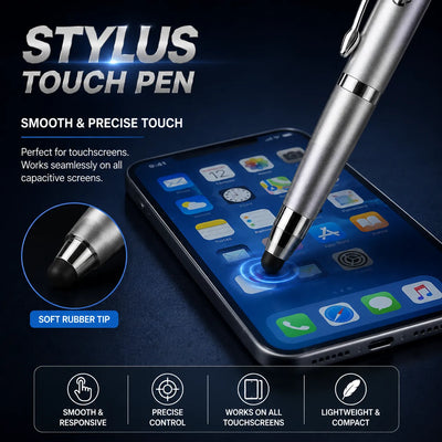 5 In 1 Multipurpose Antenna Pen With Led Light