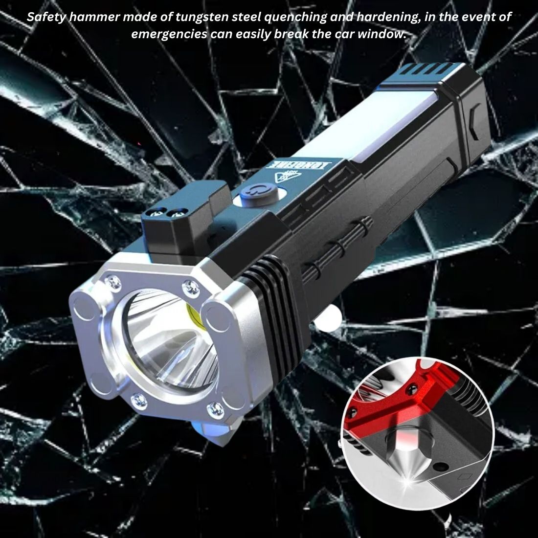 Portable Rechargeable Torch with Powerbank - Dreamzhub