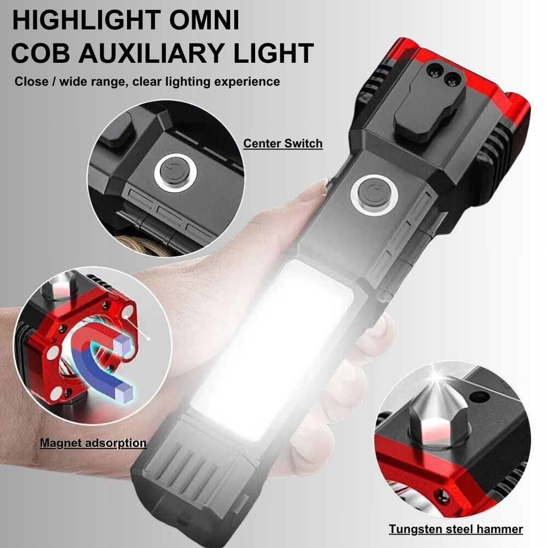 Portable Rechargeable Torch with Powerbank - Dreamzhub