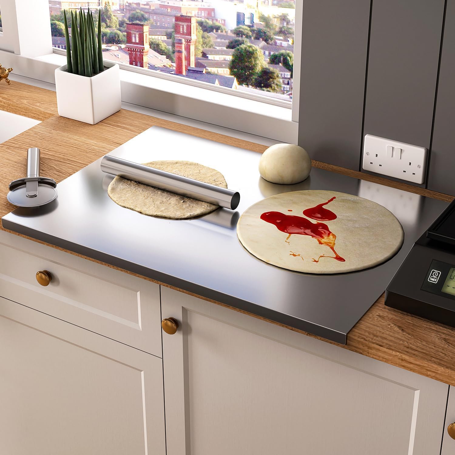 Premium Stainless Steel Chopping Board – Ultra - Durable, Hygienic & Rust - Resistant Cutting Board for Kitchen - Dreamzhub