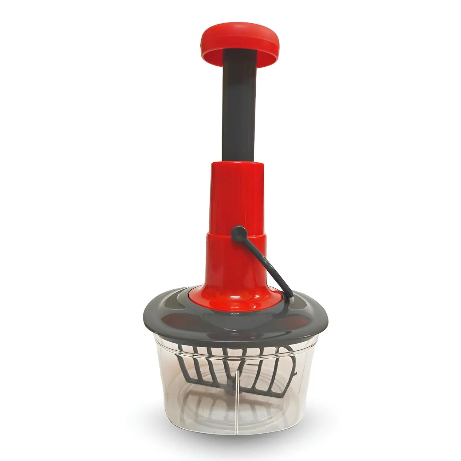 Push Chopper Manual Hand Press Chopper with 3 Sharp Blades – Quick & Effortless Vegetable & Fruit Cutter - Dreamzhub