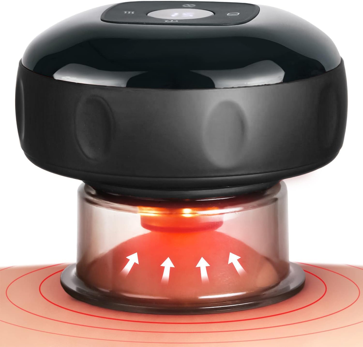 Rechargeable Cupping Therapy Massager with Heat and Suction for Pain Relief and Muscle Relaxation - Dreamzhub