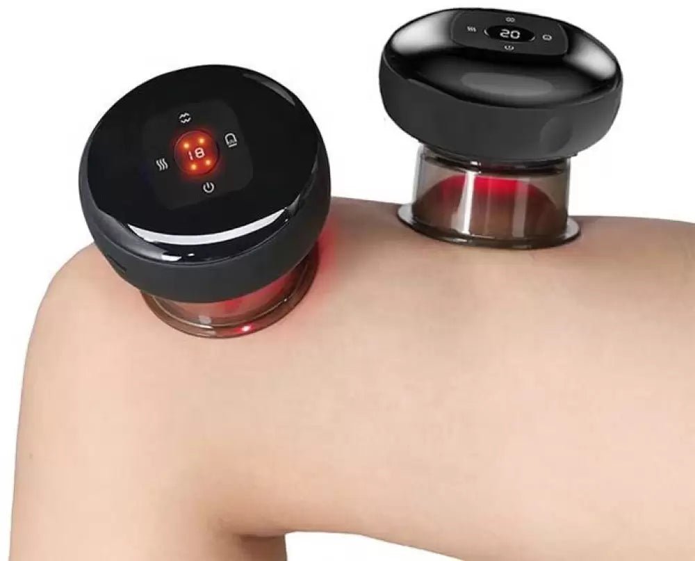 Rechargeable Cupping Therapy Massager with Heat and Suction for Pain Relief and Muscle Relaxation - Dreamzhub