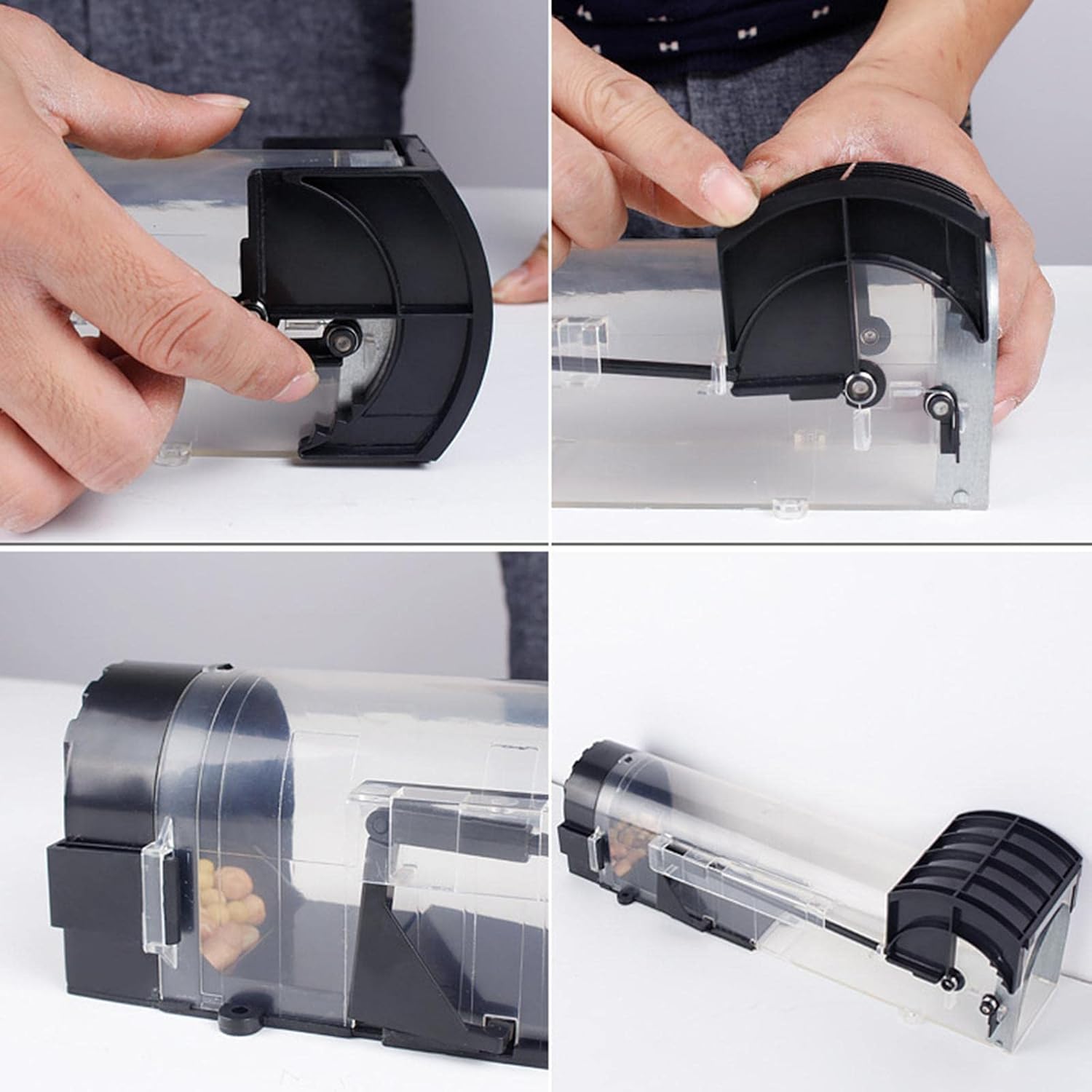 Transparent Automatic Lock Rat Trap Cage – Humane & Reusable Rodent Catcher for Home & Garden - Dreamzhub