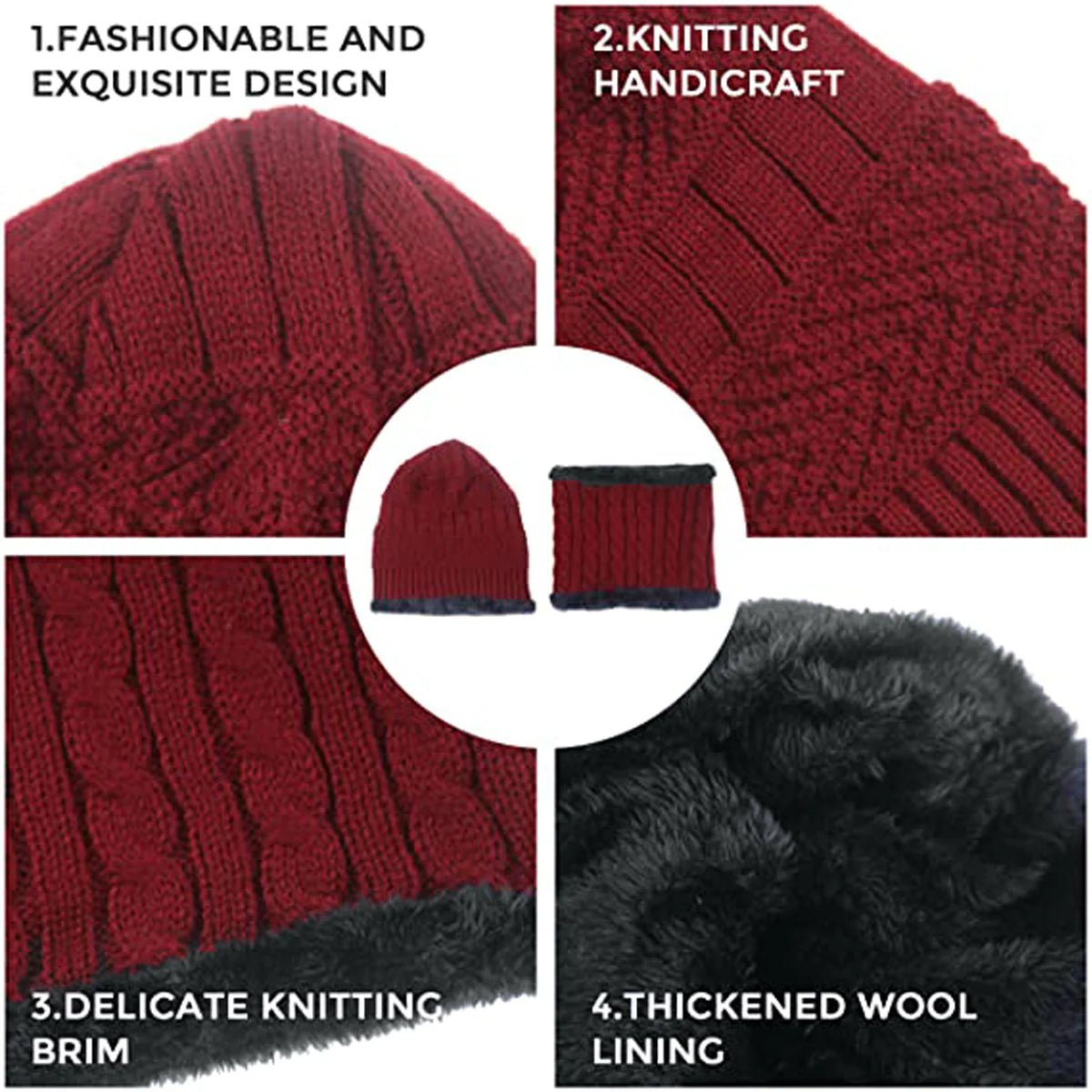 Woolen Muffler Cap – Ultra - Warm and Stylish Winter Essential for Cozy Comfort - Dreamzhub