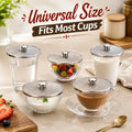 Set of 6 Stainless Steel Covers for Cups & Glasses