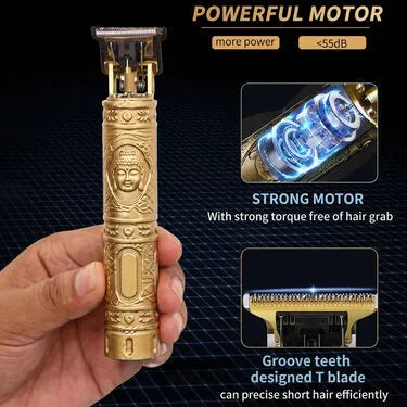Stylish Golden Trimmer With Free Digital Watch