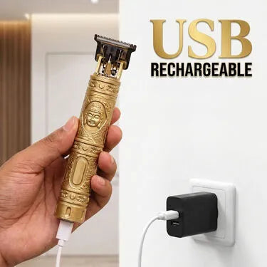 Stylish Golden Trimmer With Free Digital Watch