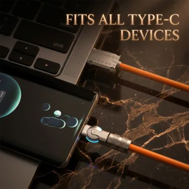 120 Watts Rotating Head Super Fast Charging Cable