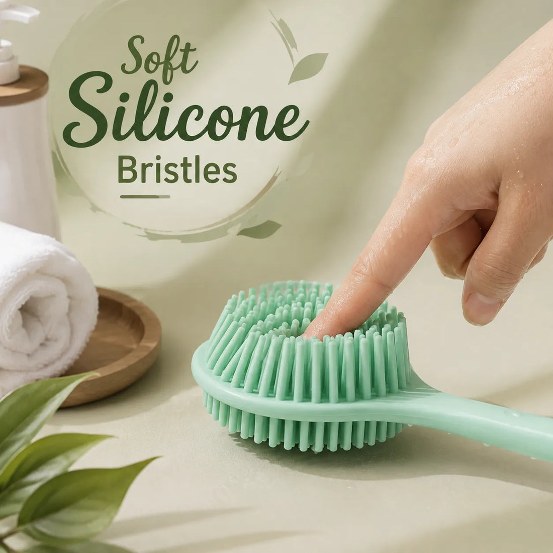 Long Handle Silicone Body Scrubber