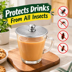 Set of 6 Stainless Steel Covers for Cups & Glasses