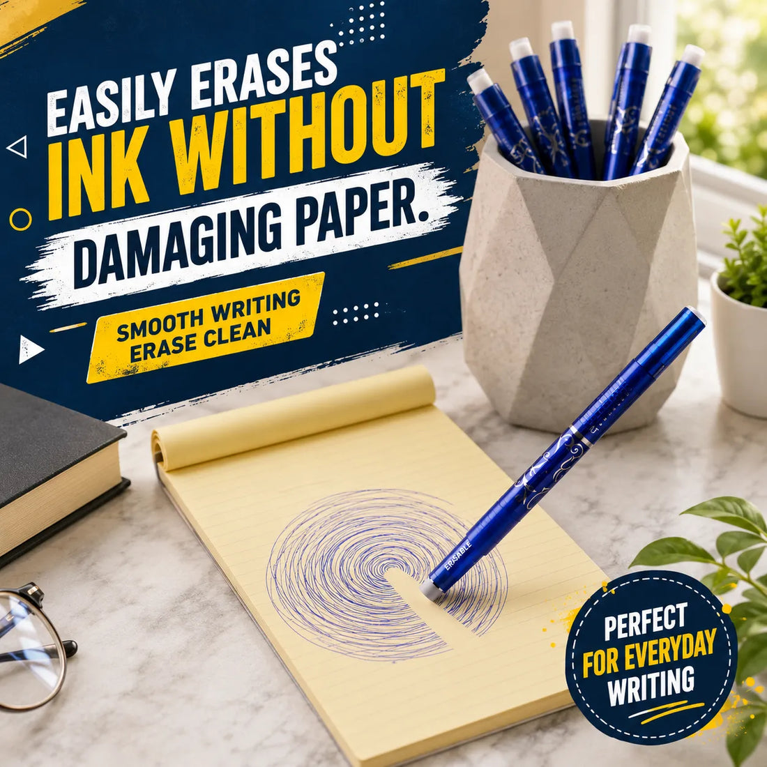 Pack of 12 Erasable Gel Pen