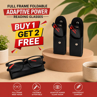 Foldable Adaptive Reading Glasses (Full Frame) Buy 1 Get 2 Free
