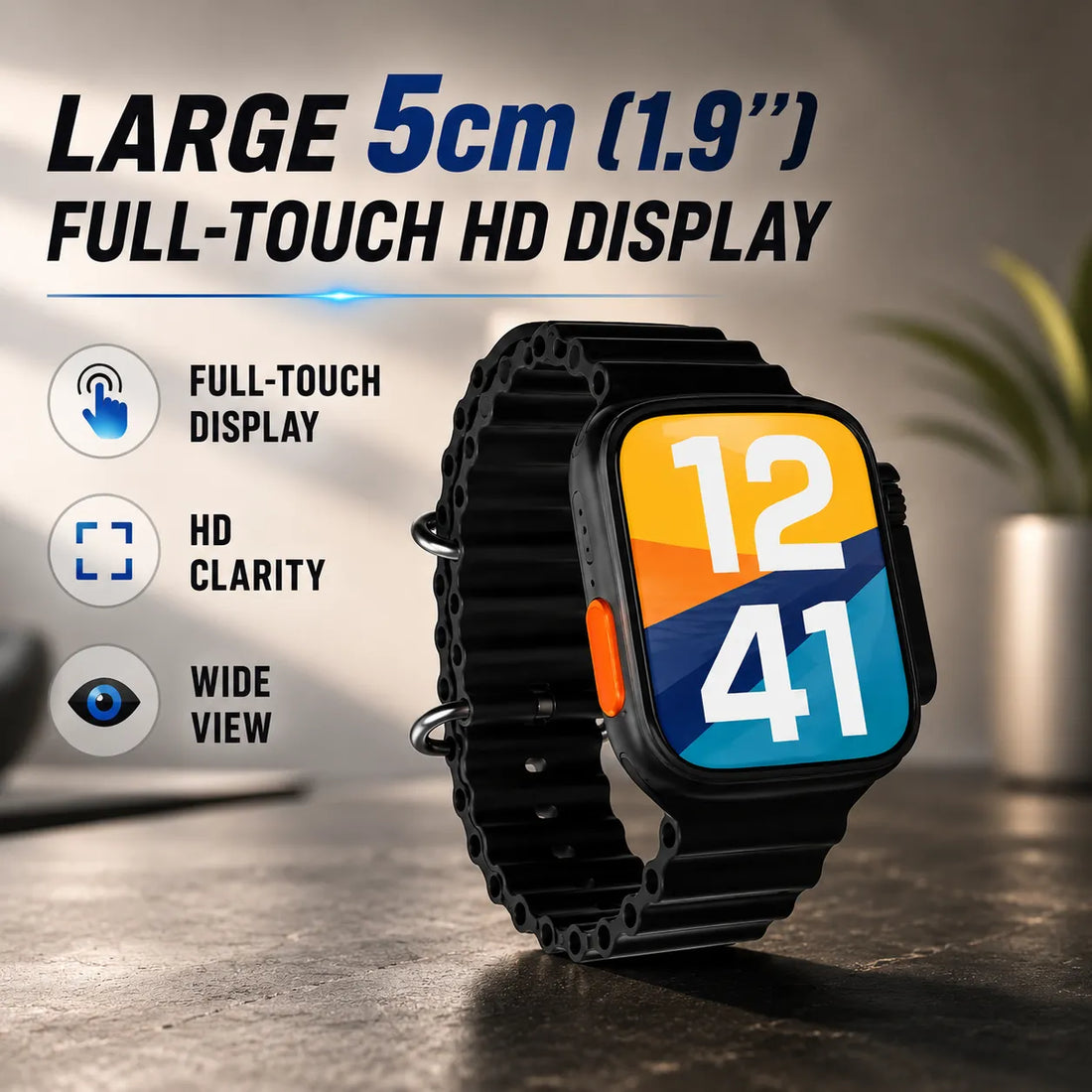 Bluetooth Smartwatch With Calling & Big Display | Water Resistant